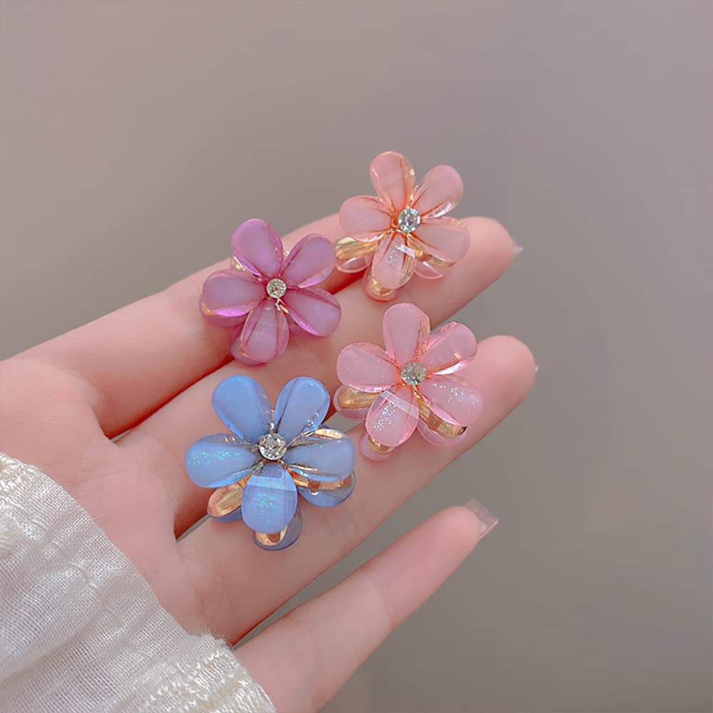 Amazon.co.jp: Ahoney 12個 スモールヘアクリップ クリスタル ミニ